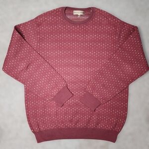 Tricots St. Raphael Medium Grandpacore Crewneck Sweater Red/Multicolor Dot Knit